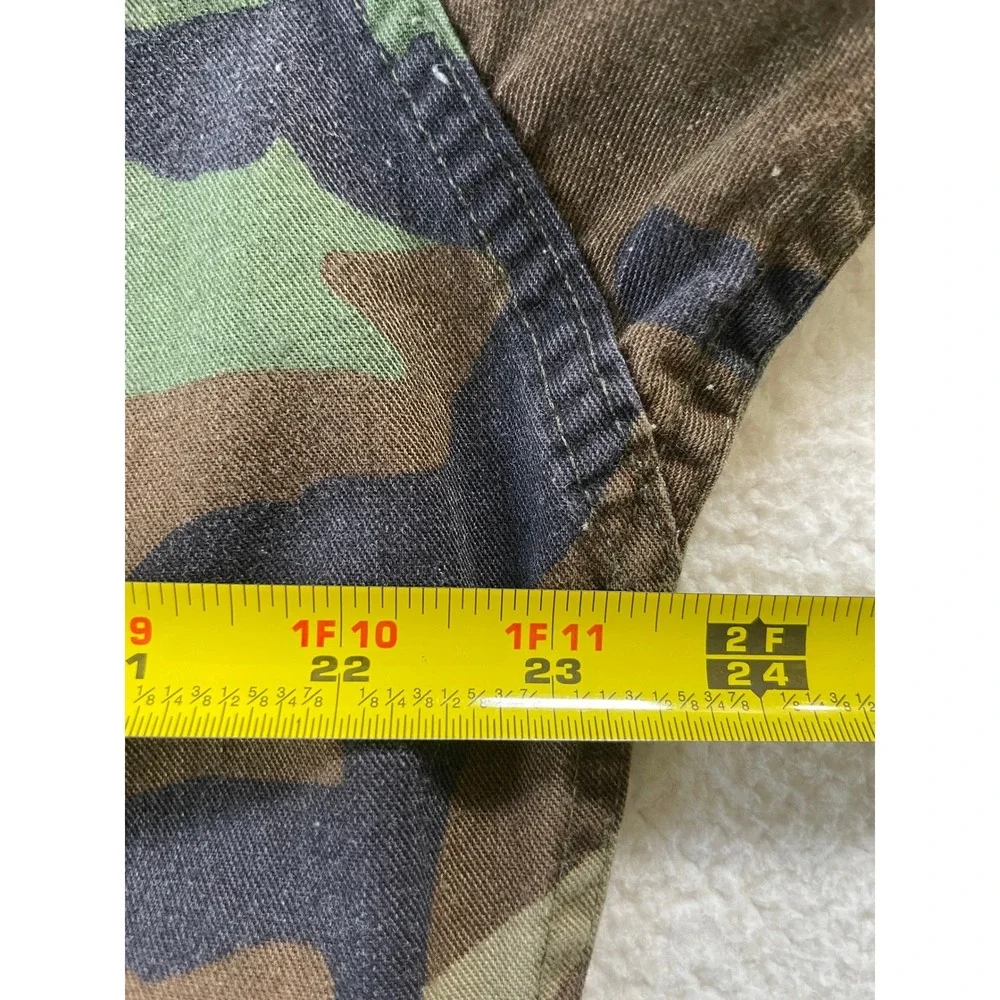 Military Mens Combat Coat Medium Regular Green Woodland Camouflage Field Jacket - Picture 14 of 16